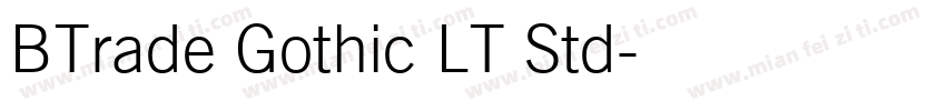 BTrade Gothic LT Std字体转换